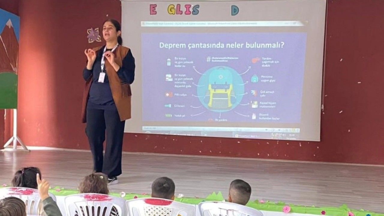 Öğrenciler afetler ve 112 Acil Çağrı Merkezi hakkında bilgilendirildi