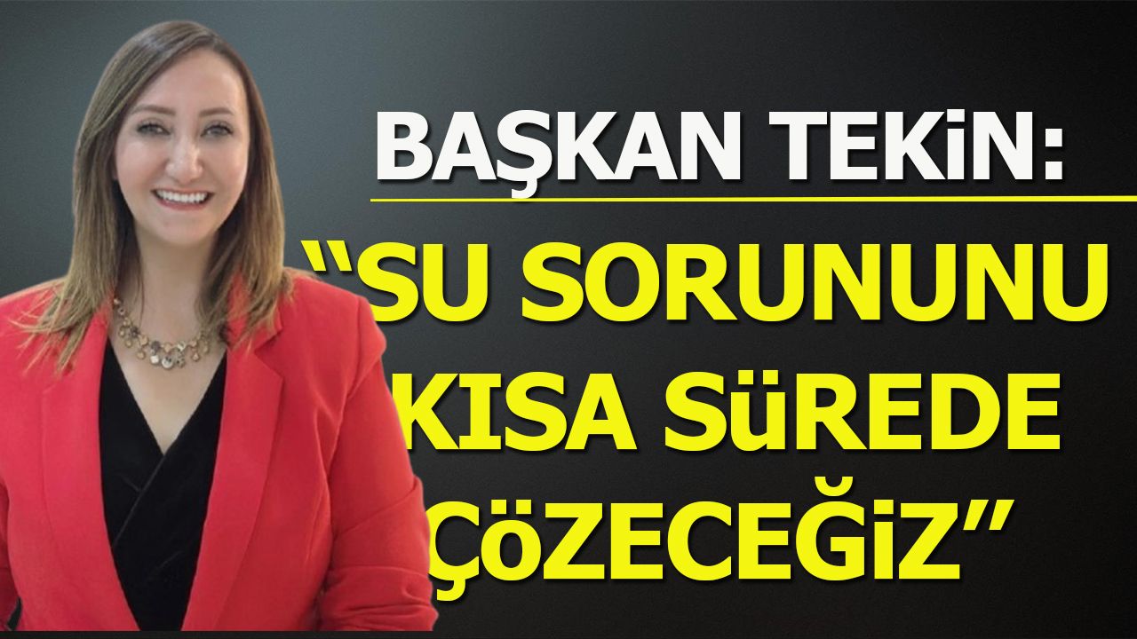 Başkan Tekin: ''Su Sorununu Kısa Sürede Çözeceğiz''