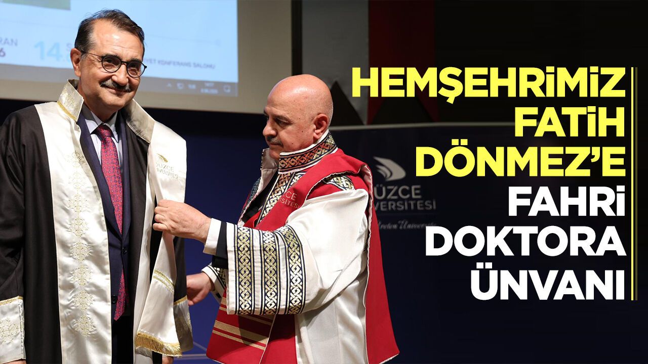Hemşehrimiz Fatih Dönmez’e Fahri Doktora Unvanı