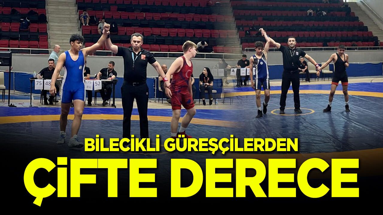 Bilecikli Güreşçilerden Çifte Derece