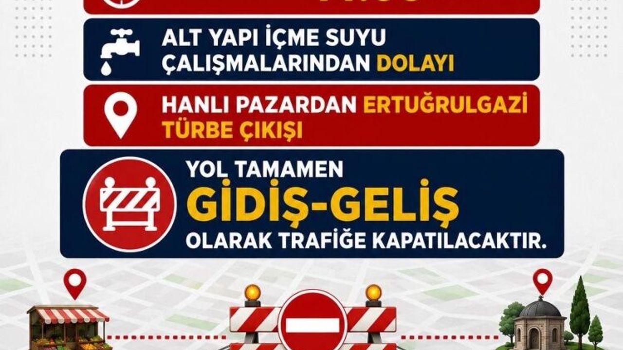 Söğüt’te Altyapı Çalışması Nedeniyle Yol Trafiğe K