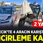 Bilecik'te 4 aracın karıştığı zincirleme kazada 2 kişi yaralandı