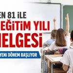 MEB’den 81 İle Yeni Eğitim Yılı Genelgesi