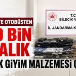Bilecik’te Otobüsten 750 Bin Liralık Kaçak Giyim Malzemesi Çıktı