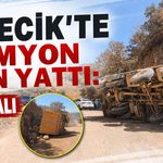 Bilecik'te Kamyon Yan Yattı: 1 yaralı