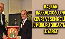 BAŞKAN BAKKALCIOĞLU’NA ÇEVRE VE ŞEHİRCİLİK İL MÜDÜRÜ BUDAK’TAN ZİYARET