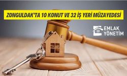 Zonguldak'ta 10 konut ve 32 iş yeri satılacak
