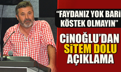 CİNOĞLU’DAN SİTEM DOLU AÇIKLAMA: “FAYDANIZ YOK BARİ KÖSTEK OLMAYIN”