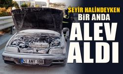 SEYİR HALİNDEYKEN BİR ANDA ALEV ALDI