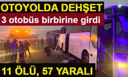 Kuzey Marmara Otoyolu'nda feci kaza! 3 otobüs birbirine girdi, 11 ölü, 57 yaralı