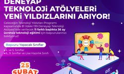 DENEYAP TEKNOLOJİ ATÖLYELERİ İÇİN BAŞVURULAR DEVAM EDİYOR