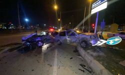 İki otomobilin çarpıştığı trafik kazasında 7 kişi yaralandı