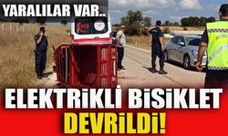 ELEKTRİKLİ BİSİKLET DEVRİLDİ, 2 KİŞİ YARALANDI!