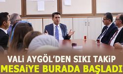 VALİ AYGÖL'DEN SIKI TAKİP