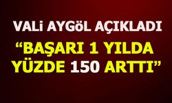 VALİ AYGÖL AÇIKLADI, "BAŞARI 1 YILDA YÜZDE 150 ARTTI"