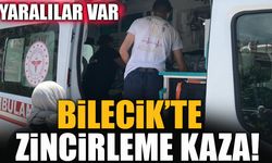 BİLECİK'TE ZİNCİRLEME KAZA! YARALILAR VAR..