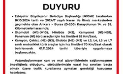 ESKİŞEHİR'DEN GEÇEN ANKARA-BURSA KARAYOLUNDAKİ HIZ LİMİTİ DÜŞÜRÜLDÜ