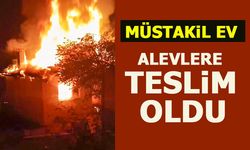 MÜSTAKİL EV ALEVLERE TESLİM OLDU