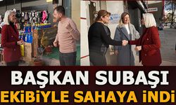 BAŞKAN SUBAŞI EKİBİYLE SAHAYA İNDİ