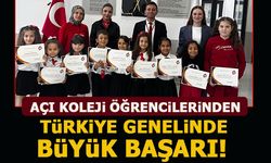 AÇI KOLEJİ ÖĞRENCİLERİNDEN TÜRKİYE GENELİNDE BÜYÜK BAŞARI!