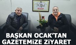 BAŞKAN OCAK'TAN GAZETEMİZE ZİYARET