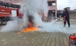 Anadolu Lisesi'nde yangın tatbikatı