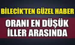 BİLECİK’TEN GÜZEL HABER, ORANI EN DÜŞÜK İLLER ARASINDA