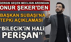 AK PARTİ MECLİS ÜYESİ ONUR ŞEKER, "BİLECİK'İN HALİ PERİŞAN"