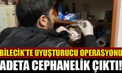 BİLECİK'TE UYUŞTURUCU OPERASYONU  ADETA CEPHANELİK ÇIKTI!