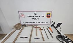 Kaçak kazı yapan şüpheliler suçüstü yapıldı