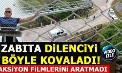 ZABITA, DİLENCİYİ BÖYLE KOVALADI!