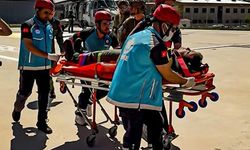 Hastanede nefes kesen helikopterli tatbikat gerçeği aratmadı