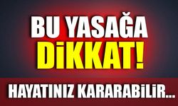 BU YASAĞA DİKKAT!  HAYATINIZ KARARABİLİR…