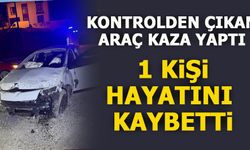KONTROLDEN ÇIKAN ARAÇ KAZA YAPTI