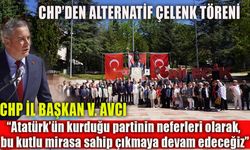 CHP'DEN ALTERNATİF ÇELENK TÖRENİ