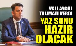 VALİ AYGÖL TALİMATI VERDİ  YAZ SONU HAZIR OLACAK
