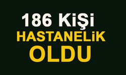 186 KİŞİ HASTANELİK OLDU