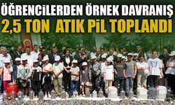 ÖĞRENCİLERDEN ÖRNEK DAVRANIŞ: 2,5 TON ATIK PİL TOPLANDI