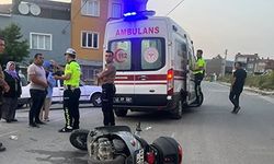 Motosiklet ile otomobilin çarpışması sonucu trafik kazası meydana geldi
