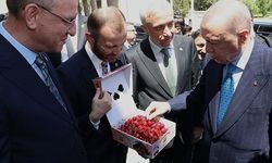 MİLLETVEKİLLERİNDEN CUMHURBAŞKANI ERDOĞAN’A KÜTAHYA KİRAZI İKRAMI