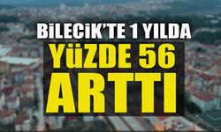 BİLECİK'TE 1 YILDA YÜZDE 56 ARTTI