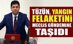 TÜZÜN, YANGIN FELAKETİNİ MECLİS GÜNDEMİNE TAŞIDI