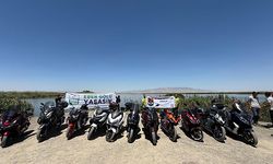MOTOSİKLETLİ DOĞASEVERLER EBER GÖLÜ İÇİN BİR ARAYA GELDİ