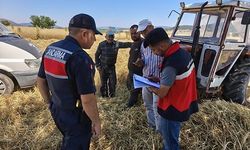 Biçerdöver hasat çalışmaları denetlendi