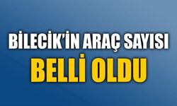 BİLECİK'İN ARAÇ SAYISI BELLİ OLDU