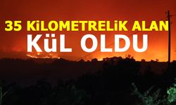 35 KİLOMETRELİK ALAN KÜL OLDU