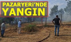PAZARYERİ'NDE YANGIN