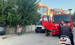 Yangın ihbarına giden ekipler mangalla karşılaştı