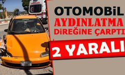 Bilecik'te otomobil aydınlatma direğine çarptı: 2 yaralı