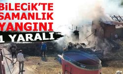 BİLECİK'TE SAMANLIK YANGINI! 1 YARALI